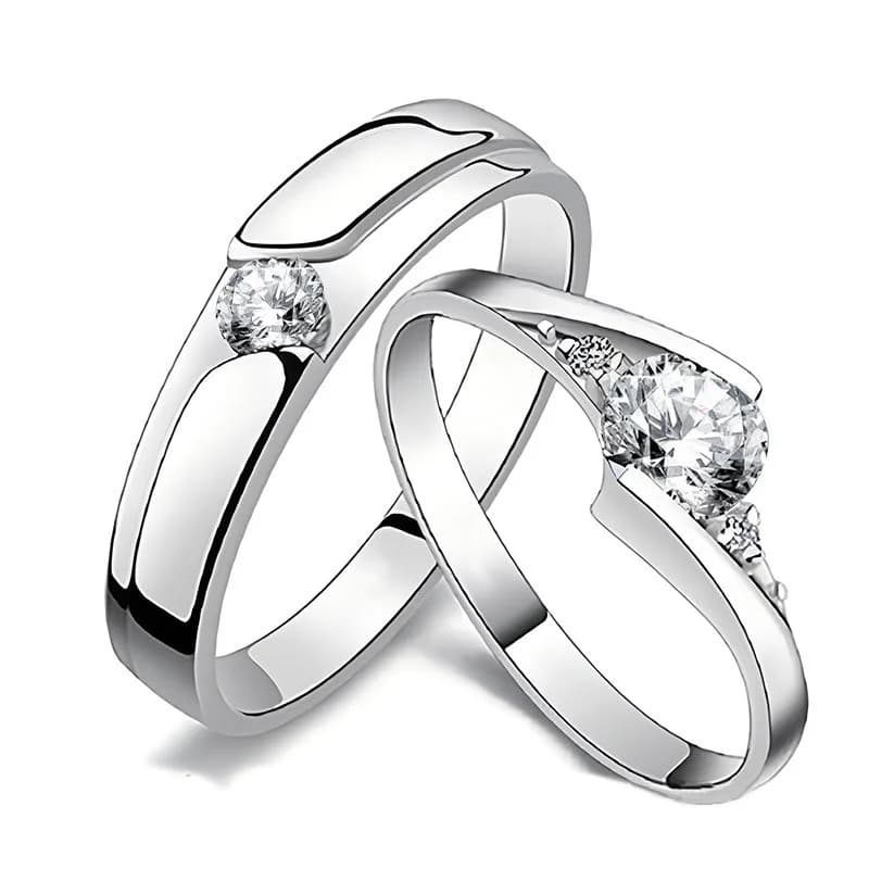 Men's Minimalist Zircon Band - Rings