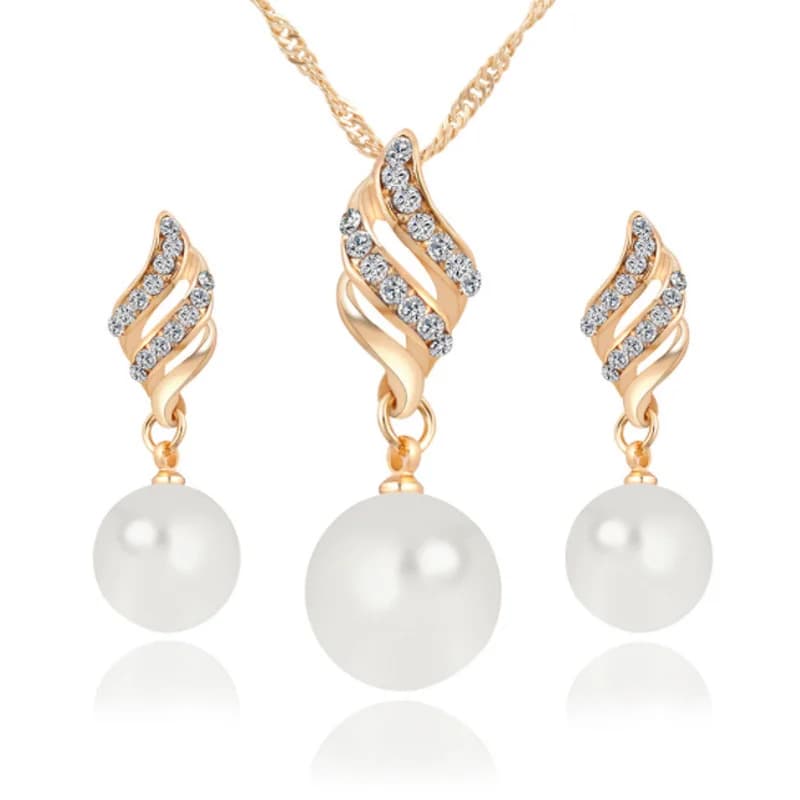 Golden Bead Smile Set - Jewelry Sets