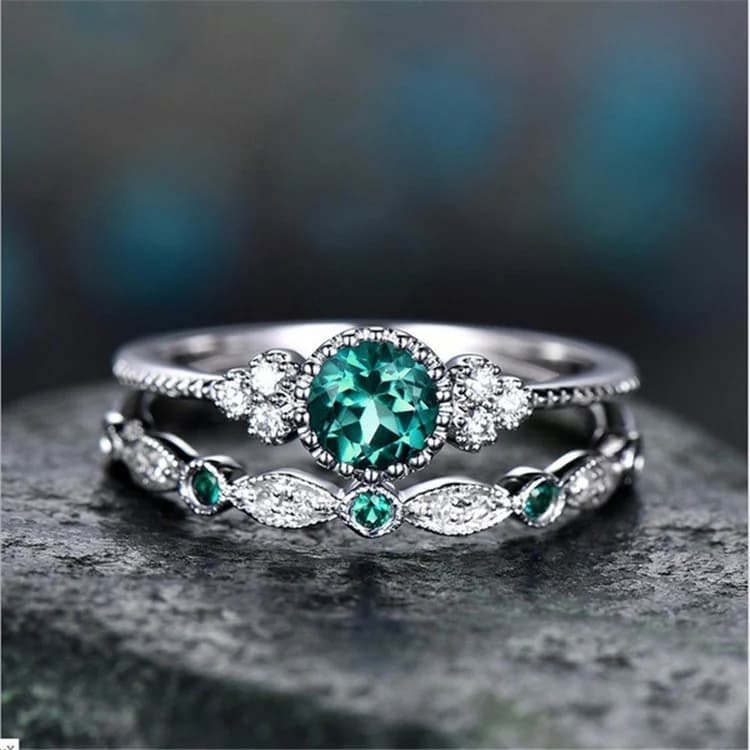 Emerald Green Cocktail Ring - Rings