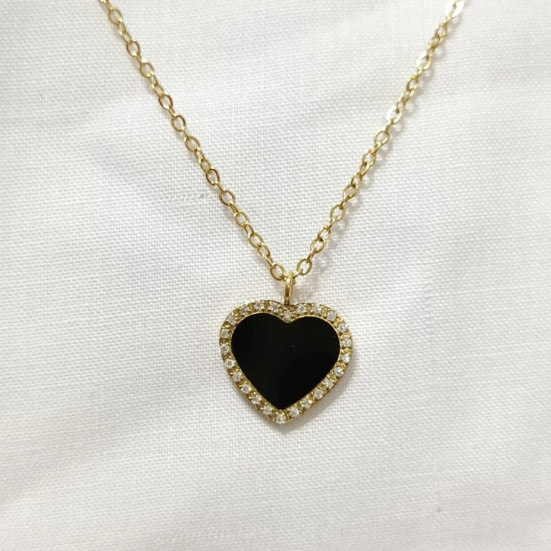 Black Heart Pendant - Necklaces