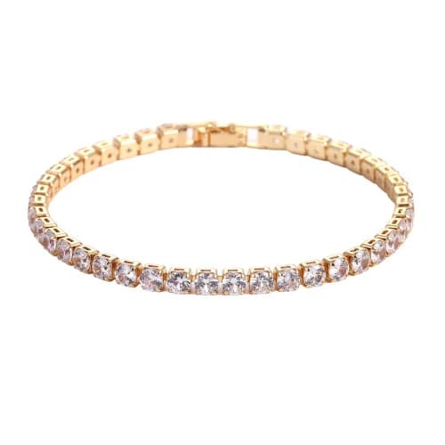 Minimalist Bar Bracelet with Zircon - Bracelets