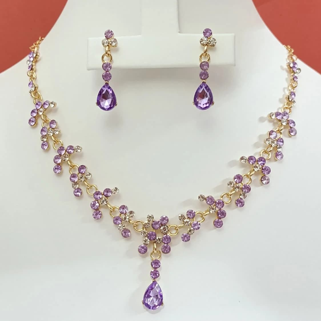 Luxury Amethyst Purple Evening Set - Jewelry Sets