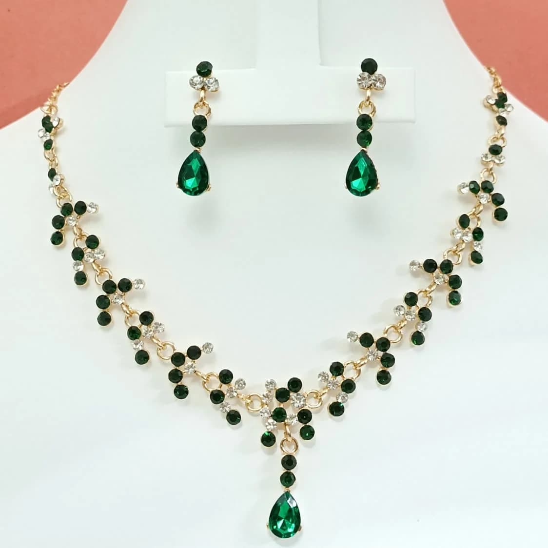 Luxury Botanical Green Garden Set - Jewelry Sets