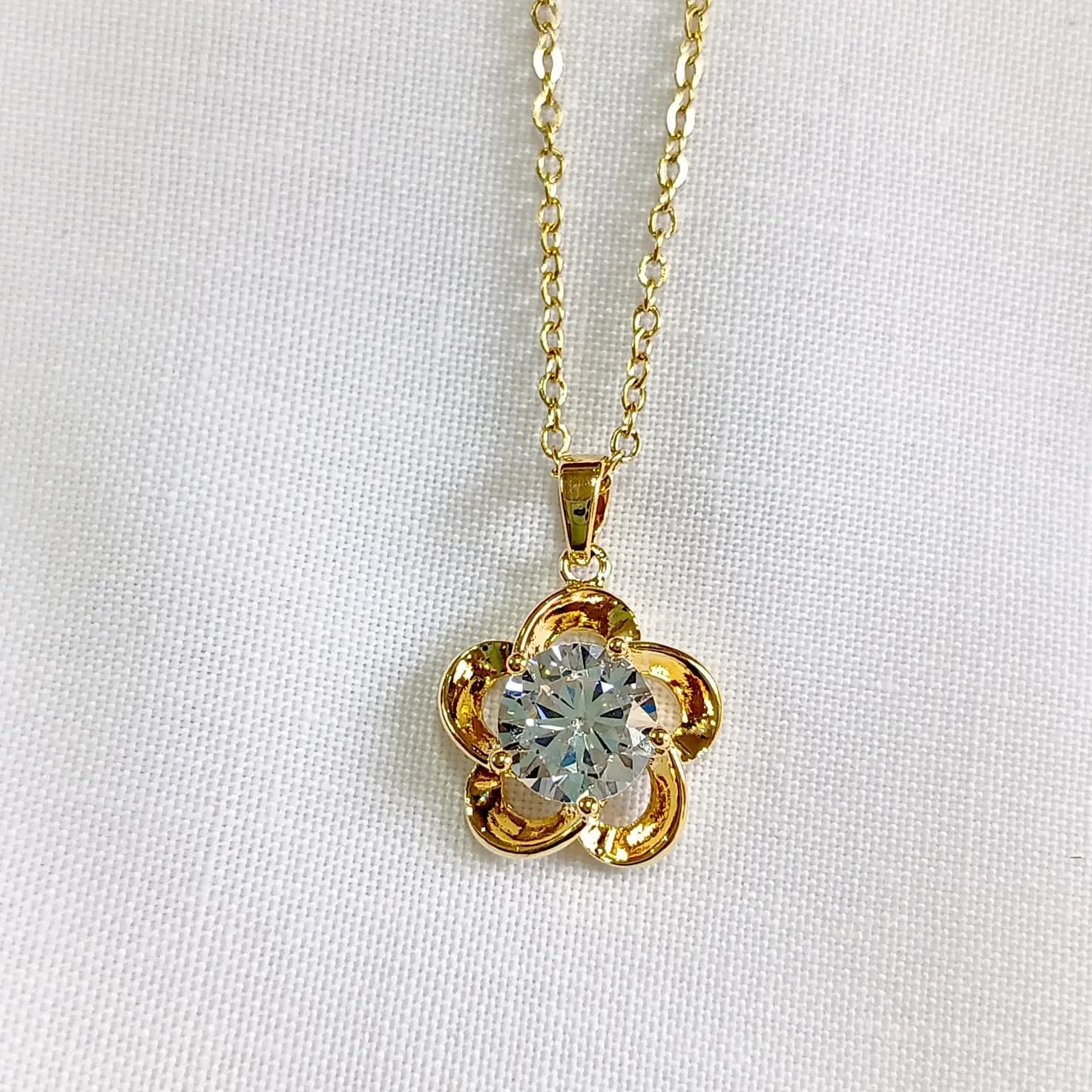 Golden Bloom Pendant - Necklaces