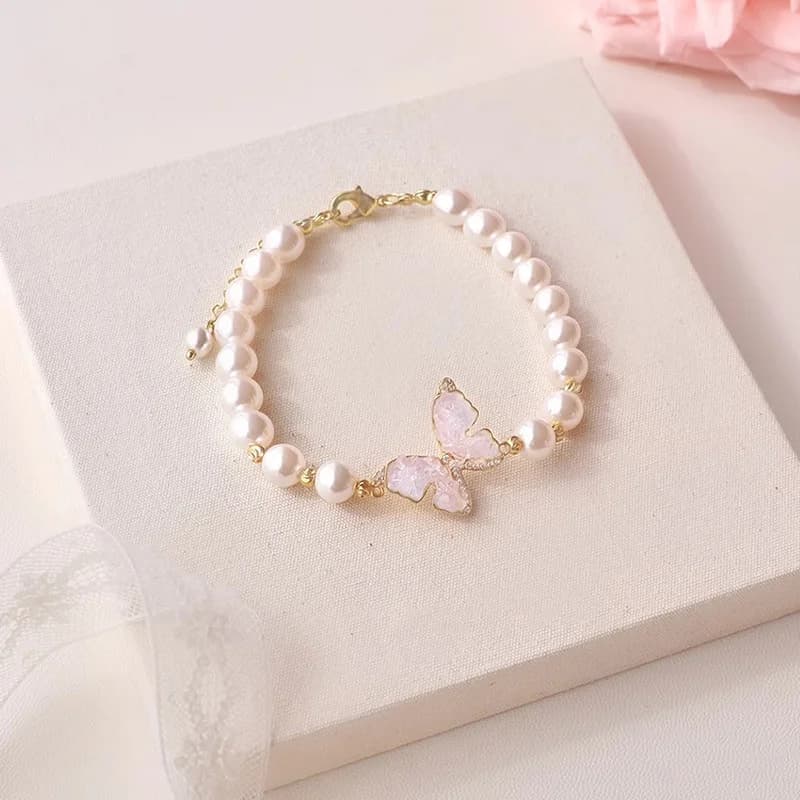 Fairy Core Pink Butterfly Bracelet - Bracelets