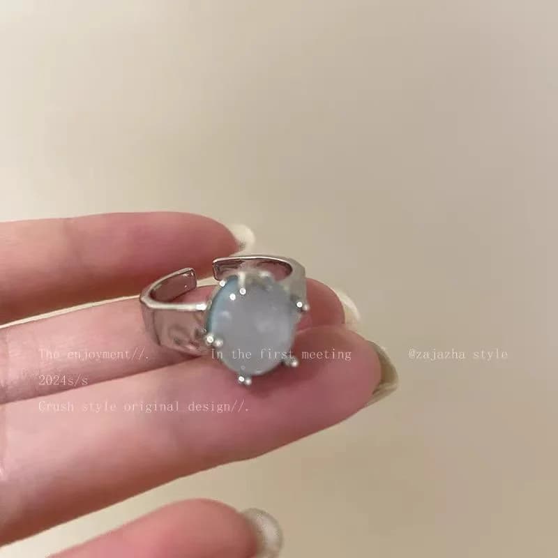 Vintage Mood Stone Index Ring - Rings
