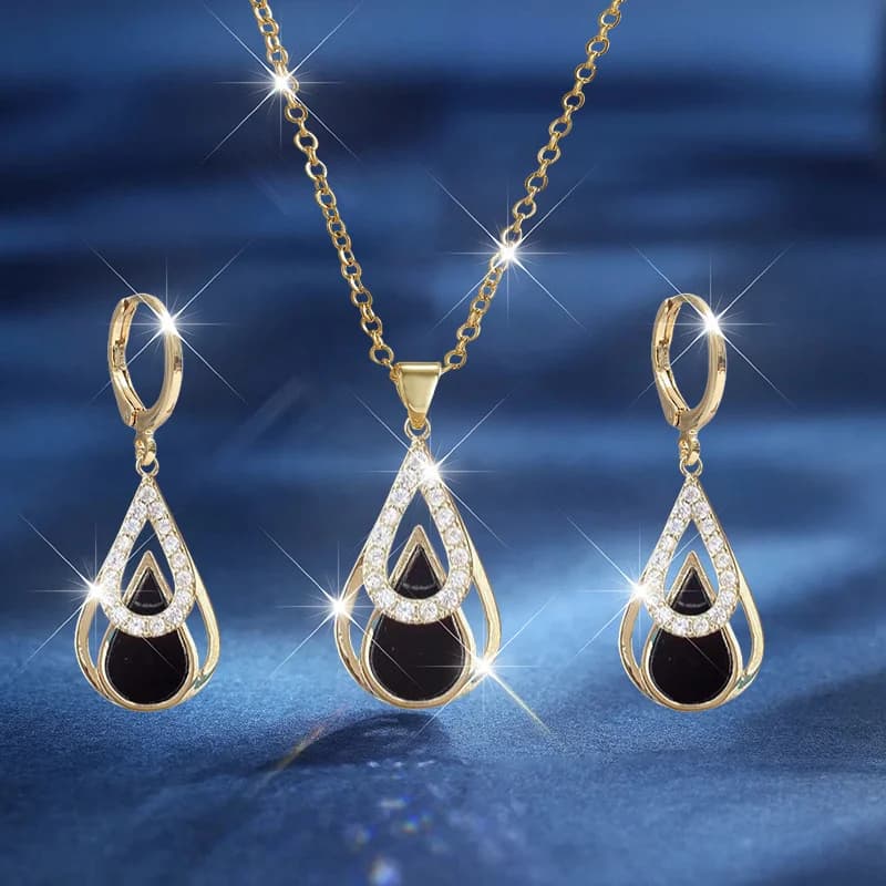 Modern Gold Geometry Set - Jewelry Sets