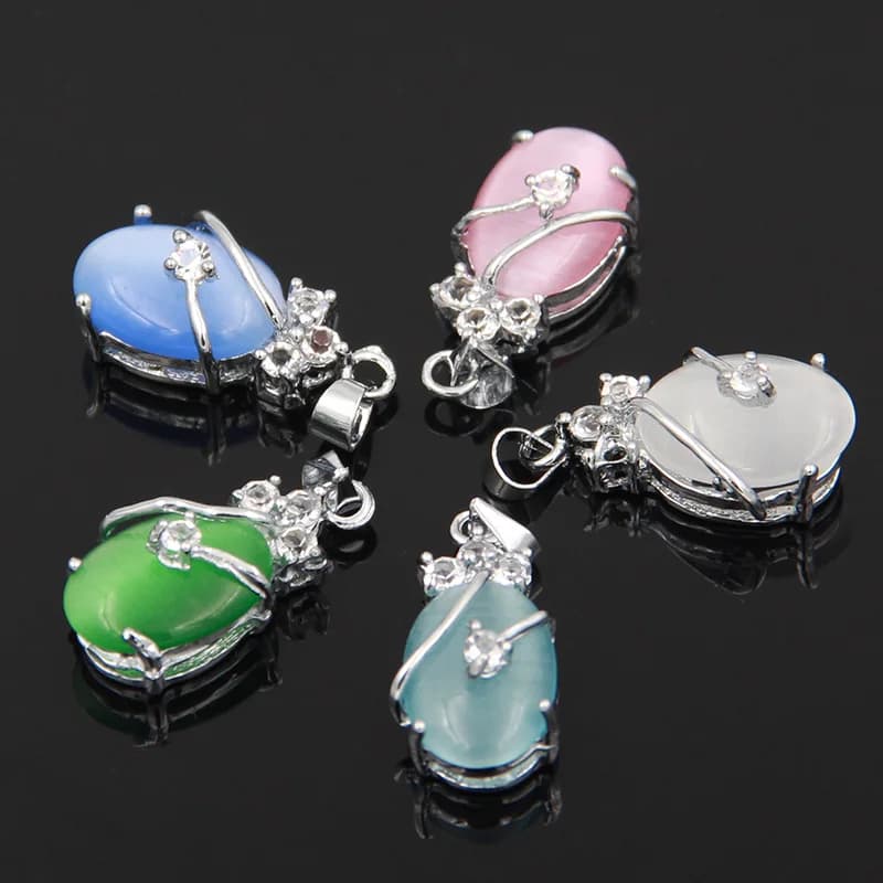 Opal Style Cat's Eye Necklace - Necklaces