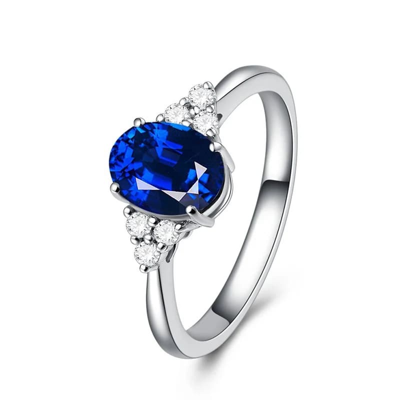 Sapphire Blue Open-Shank Ring - Rings