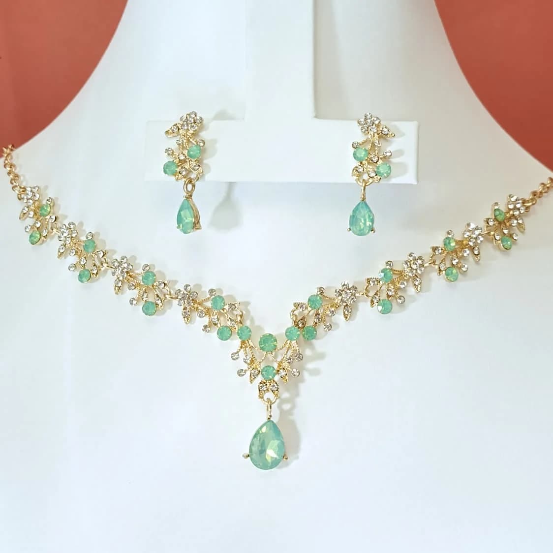 Luxury Botanical Light Green Set - Jewelry Sets