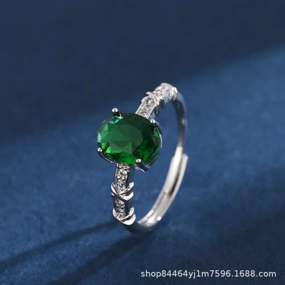 Emerald 'Live Exclusive' Adjustable Ring - Rings